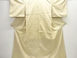 亀甲に花模様織出し手織り紬着物